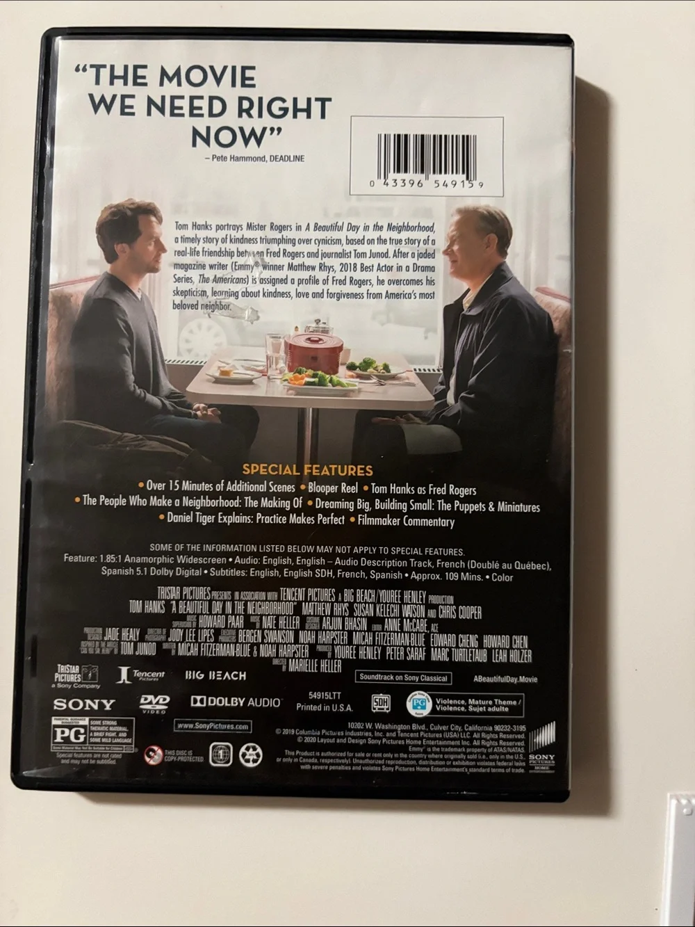 Sony DVD Cover with Red Cardigan and Blue Shirt Artwork